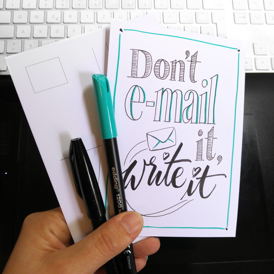 Don't e-mail it, write it!