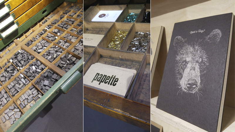 Da geht mein Herz auf: Letterpress und Hotfoil Produkte für den schönen Schreibtisch von Papette aus Belgien.