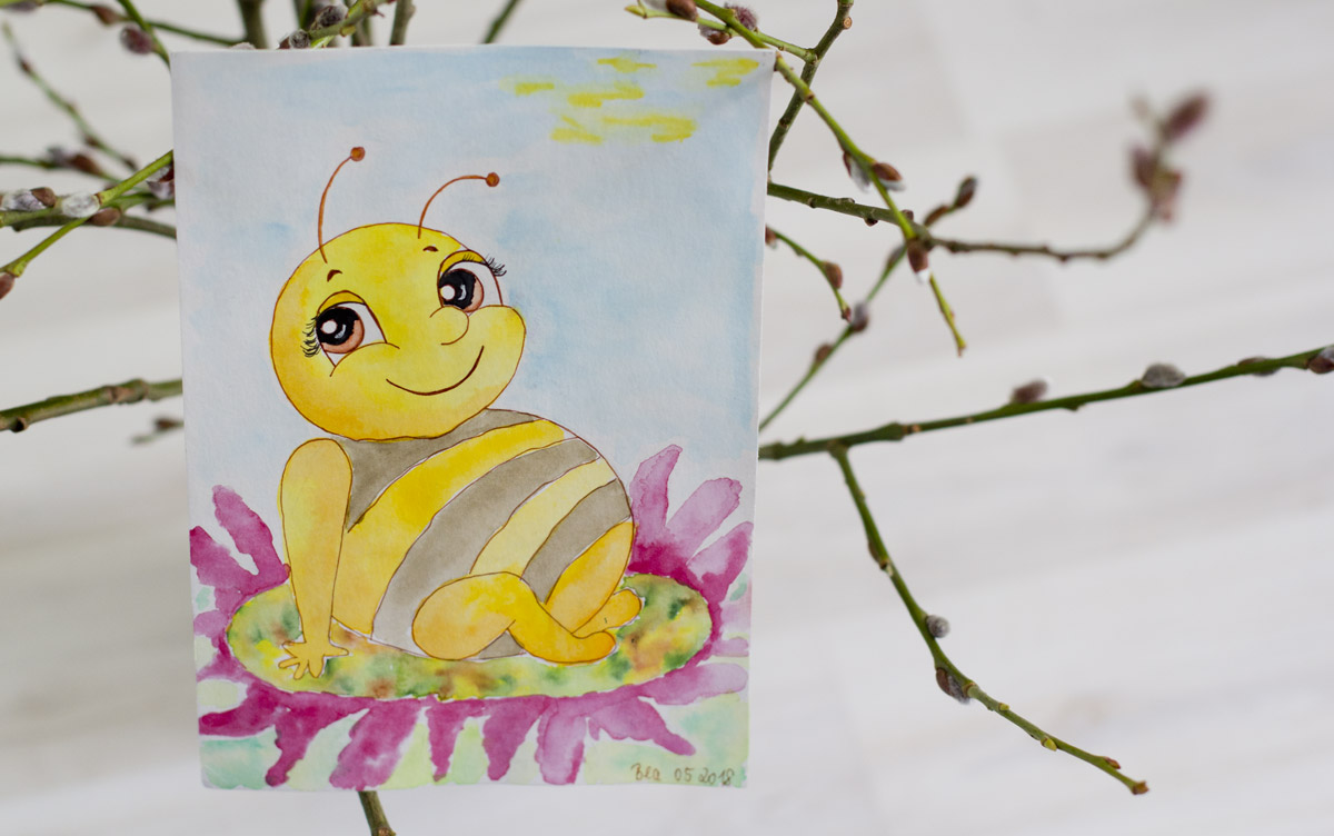 Beatrix hat eine weitere Karte für "A Place to Bee" eingesandt.