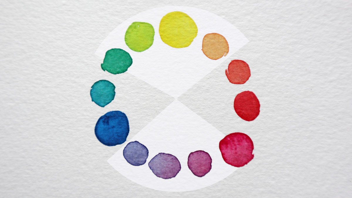Komplementärfarben liegen sich im Farbkreis gegenüber.