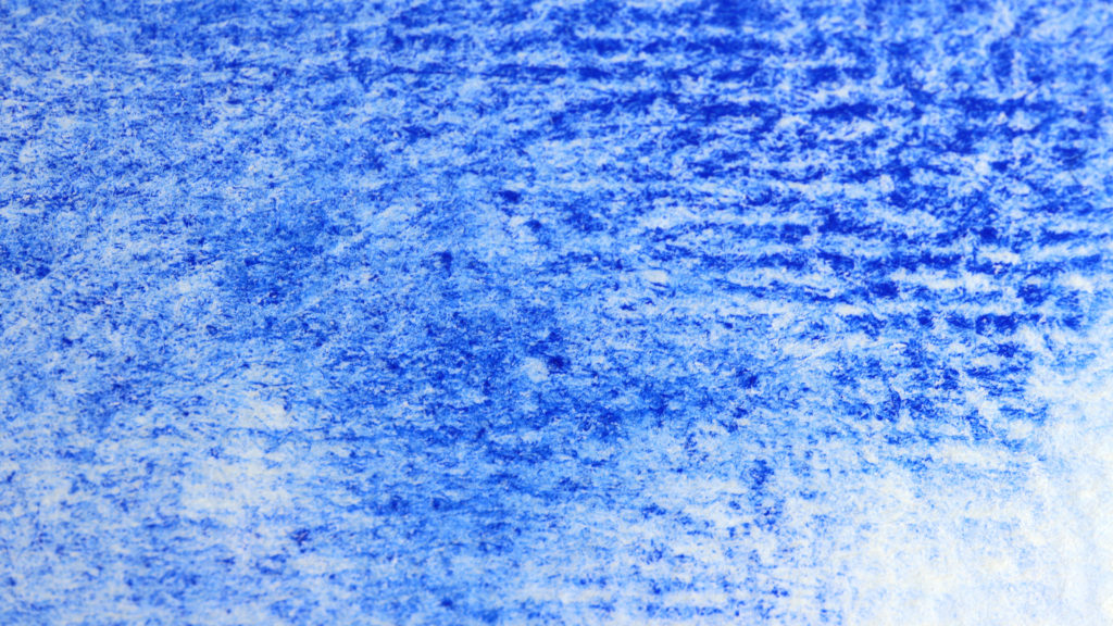 Granulierende Aquarellfarbe – Schmincke Ultramarin Blau Französisch: Starke Granulierung auf rauem Echt-Bütten Aquarellpapier (high granulation on rough watercolourpaper)