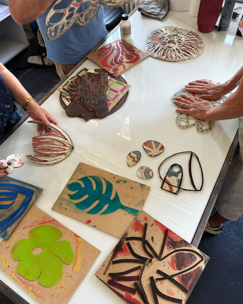 Auswahl der Stempel und Linolschnitte für die Big Prints.