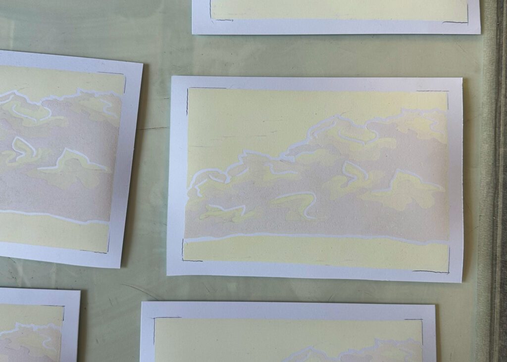 Annas Wolken mit hellen Pastelltönen.