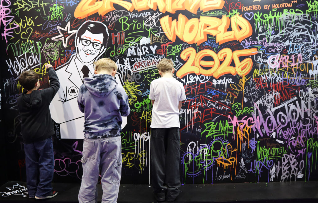 Ein Selfie-Spot an dem sich auch die jüngeren Messebesucher austoben durften bei Molotow.