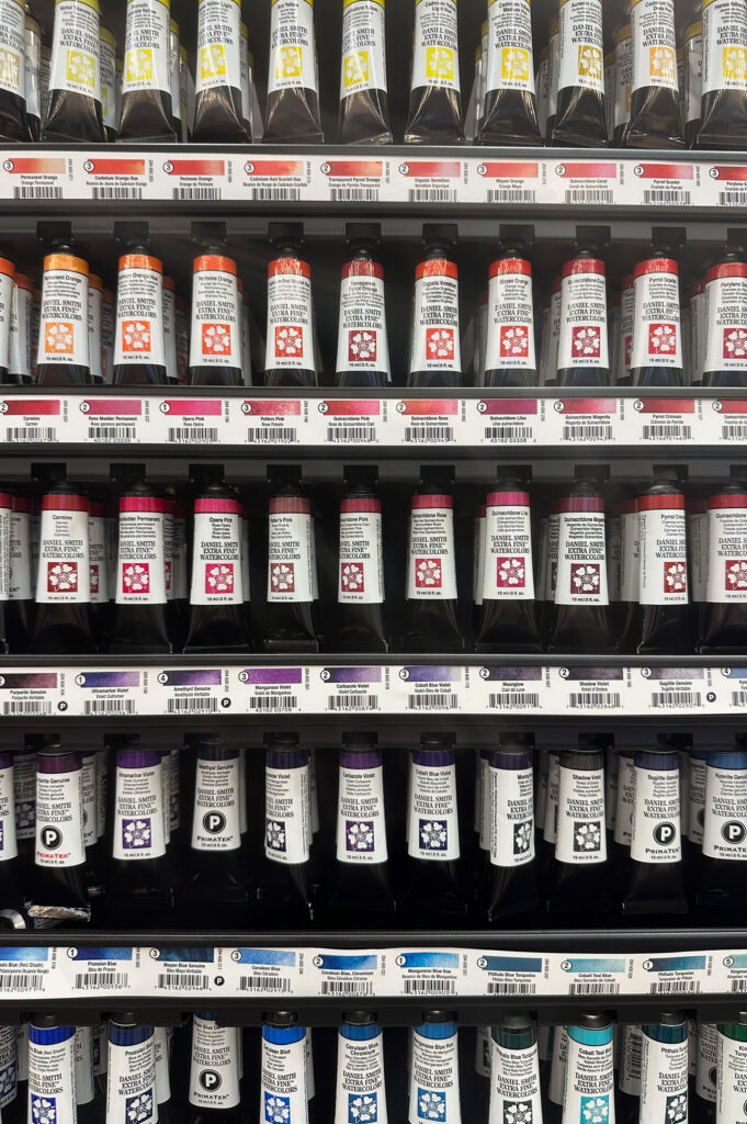 Aquarellfarben der Marke Daniel Smith in Tuben.